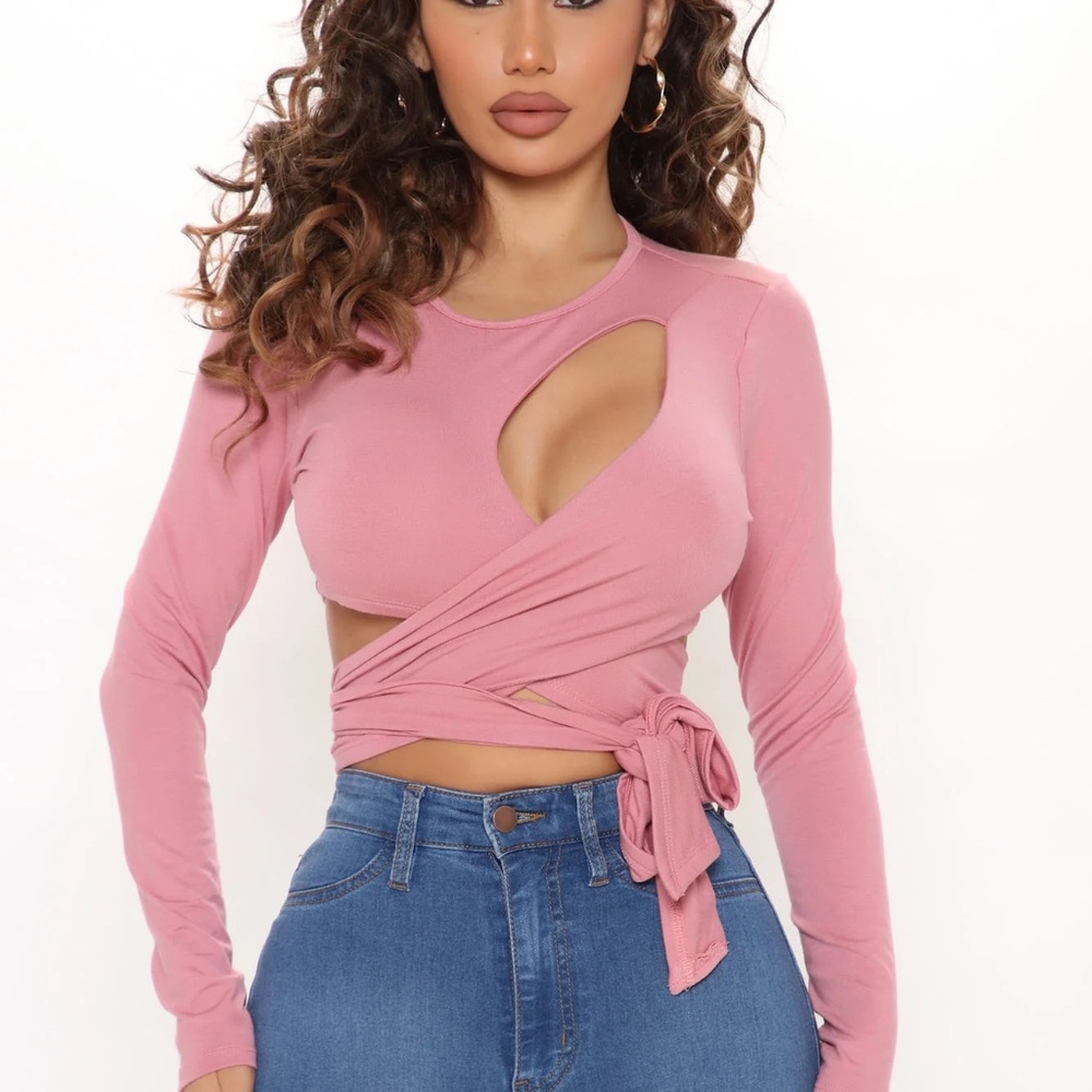 Fashion Nova | Focus Wrap Around Crop Top | Mauve